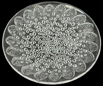 Lalique French Clear Crystal 'Roscoff' 14" Bowl