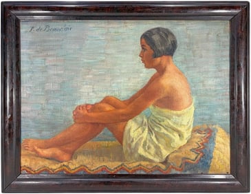 F. de Beauclair Oil Painting on Canvas SIGNED