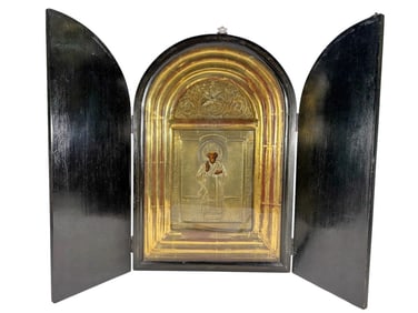 Antique Russian or Greek Religious Icon