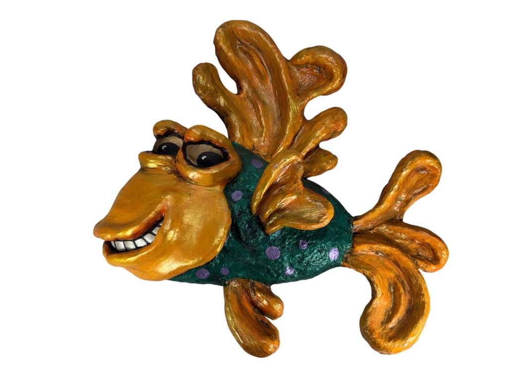 Large Papier Mache Fish Wall Sculpture by EGG (1 of 6)