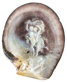 Paul & Virginie Carved Mother of Pearl Shell