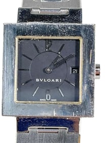 Bulgari Quadrato Stainless Steel Black Watch