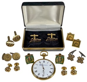 Lotschbergbahn Watch & Cufflinks 17pc LOT