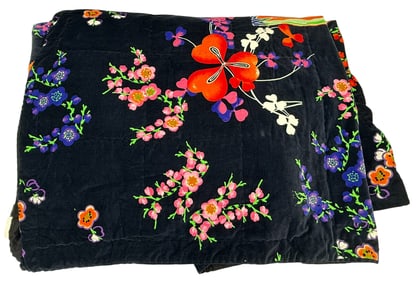 Versace for H&M L/E Black Floral Velvet Comforter