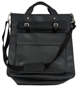 Versace Black Leather Messenger Bag w BMW Umbrella