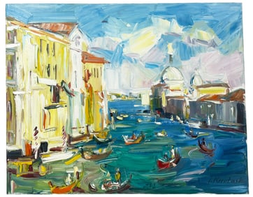 Igor Korotash Venice Canals Oil Painting on Canvas