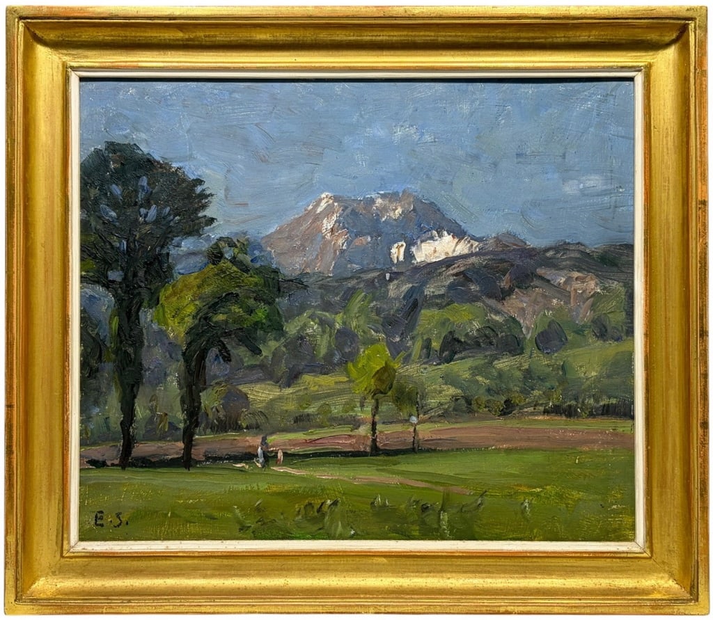 Emil Schill (1870-1958) Oil Painting on Wood (1 of 4)