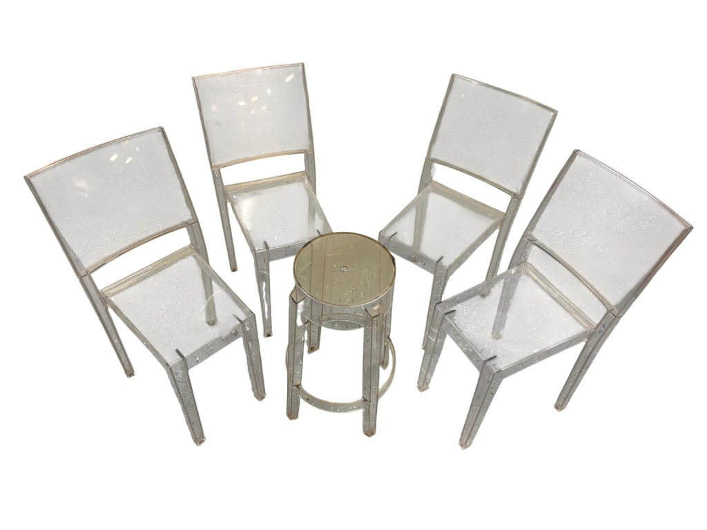Kartell Charles Ghost by Starck Chairs 5pc LOT (1 of 8)