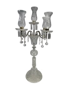 Baccarat Style Large 6-Light Crystal Lamp