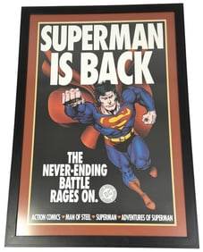 Superman Is Back 1993 DC Comics Promotional Poster