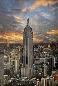 Peter Lik (1959) Empire State L/E Photo SIGNED: Peter Lik (Australian, born 1959) fine art photograph depicting the Empire State Building at sunset over Manhattan, part of Peter Lik's limited edition series. Numbered and signed edition with origina