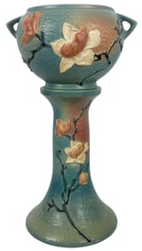 Roseville Pottery Magnolia Jardiniere Pedestal SET