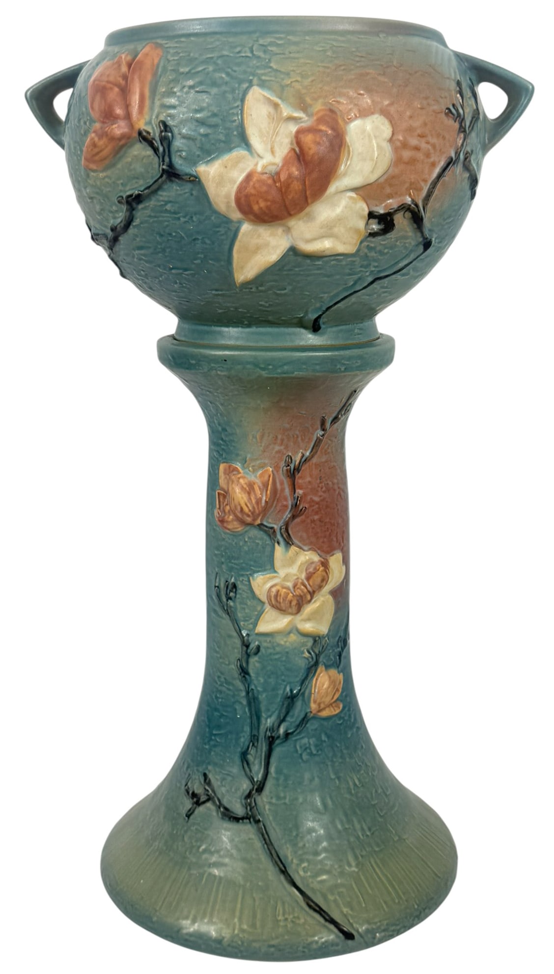 Roseville Pottery Magnolia Jardiniere Pedestal SET (1 of 7)