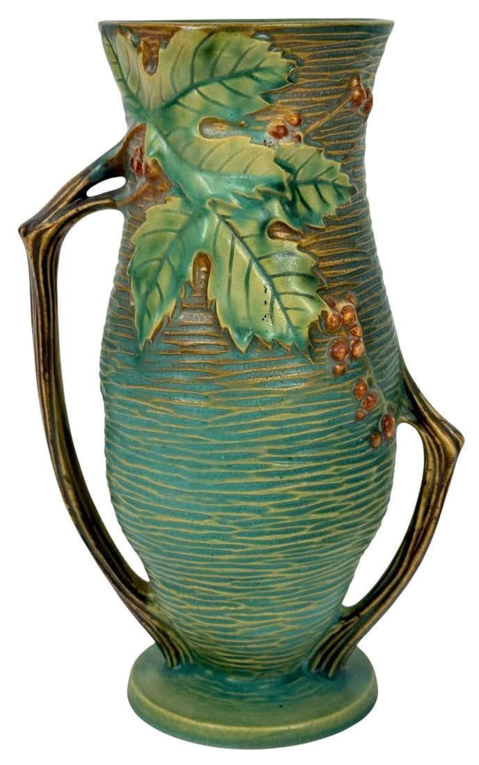 Roseville Pottery Bushberry Double Handle Vase #37 (1 of 6)
