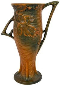 Roseville Pottery Bushberry Brown 15" Vase #39-14