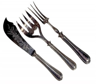 Christofle French Silver-plated Service 3pc LOT