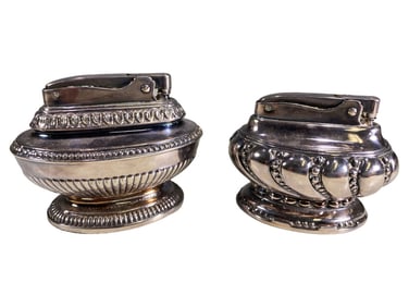 Ronson Crown, USA Vintage Table Lighters 2pc LOT