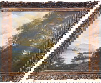 Van Rab Large Oil on Canvas Landscape 1928 SIGNED