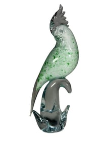 Murano Art Glass Cockatoo Sculpture