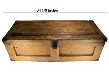 Vietnam War Yellow Pine Wood Ammo Trunk