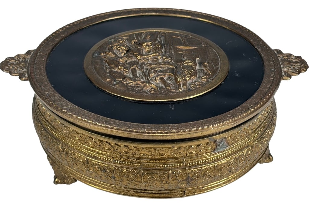 National Copper Wire Co Metal & Glass Trinket Box (1 of 7)