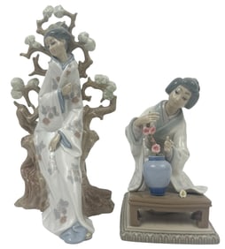 Lladro 1448 & 1449 Spanish Porcelain Figures 2pcs