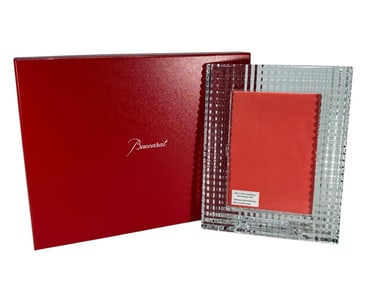 Baccarat French Crystal Picture Frame in a Box