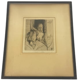 Leon Etaples 1923 Artist Proof Etching SIGNED