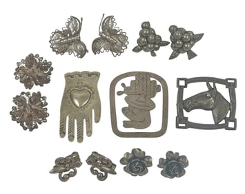 Estate Sterling Silver Jewelry Suite 8pc LOT