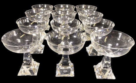 Baccarat Maladetta Champagne Glasses 12pc LOT
