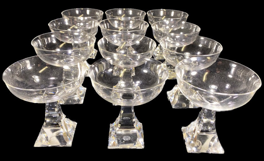 Baccarat Maladetta Champagne Glasses 12pc LOT (1 of 7)