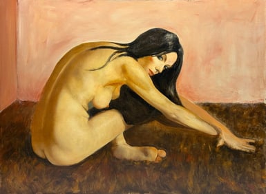 Marc Olivier Gregoire 20th C. Nude Oil Painting