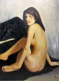 Marc Olivier Gregorie 20th C. Nude Oil Painting
