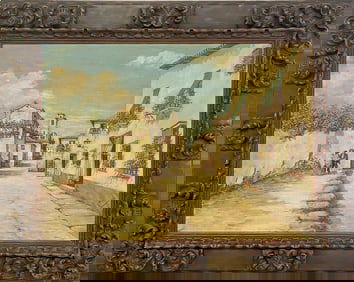 V. Llorca (XX) Spanish Granada Oil on Canvas