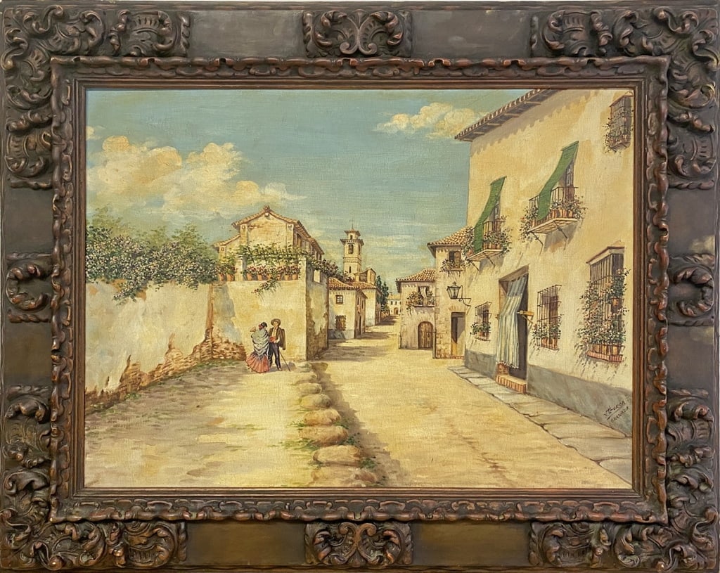 V. Llorca (XX) Spanish Granada Oil on Canvas (1 of 5)