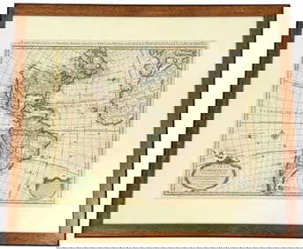 Carte dAmerique 18th Century Reproduction Map