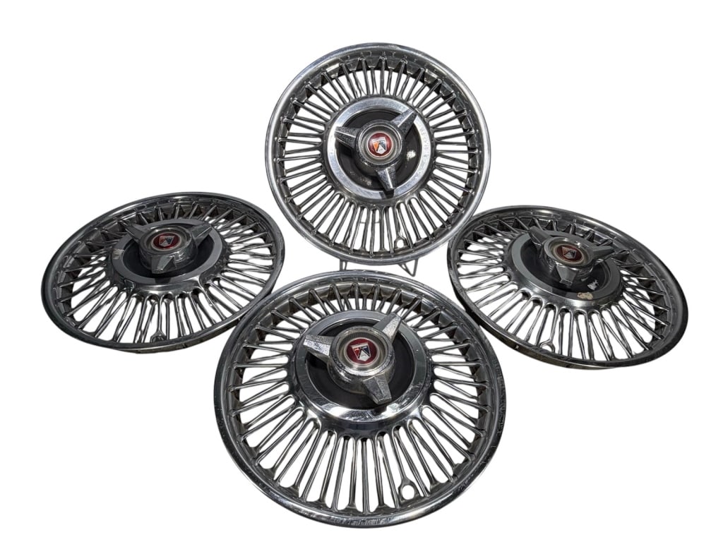 1960s Ford Falcon Chrome Wheels Hubcap 4pc LOT (1 of 7)