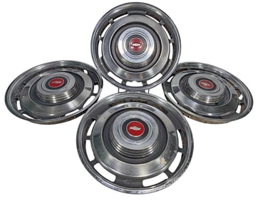 1968-72 Chevrolet Impala Chrome Hubcap 4pc LOT