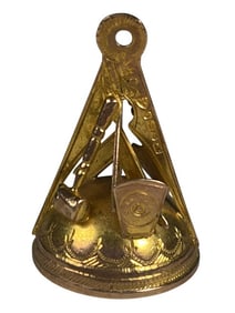 VTG English Masonic 9 Karat Gold Fob Pendant