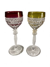 Riekes Crisa Williamsburg Crystal Glasses 2pc LOT