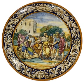 VTG Italian Majolica Large Ceramic Charger