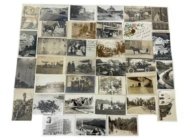 Early 20th C. Photograph & Printed Postcards 35pcs
