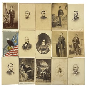 Civil War-Era Carte de Visite Photographs 15pc LOT