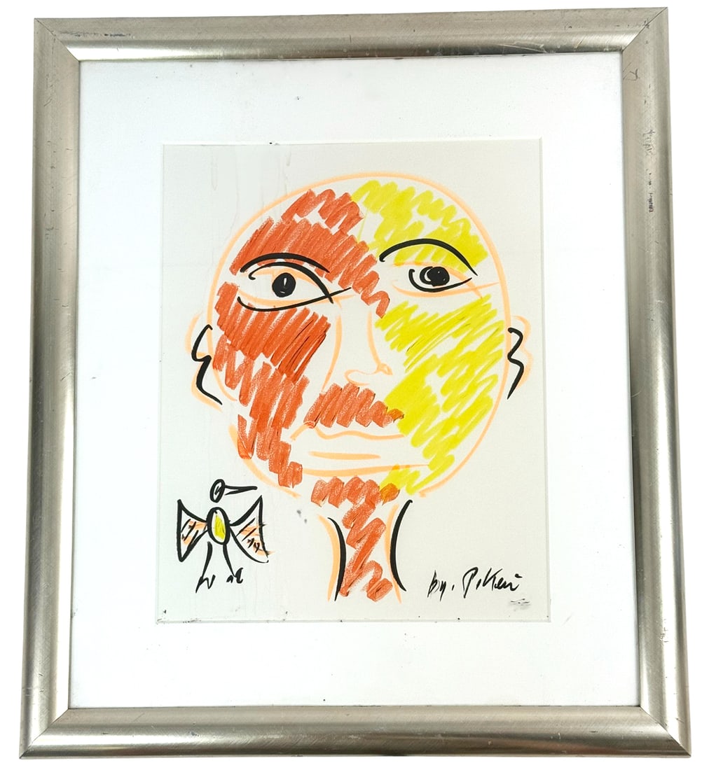 Peter Keil Abstract Portrait Mixed-Media on Paper (1 of 7)
