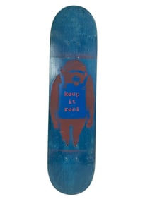 Graffiti Skateboard Deck Keep It Real after Banksy