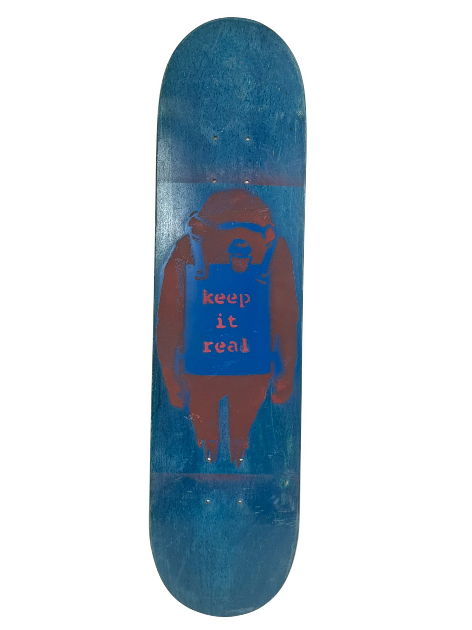 Graffiti Skateboard Deck Keep It Real after Banksy (1 of 7)
