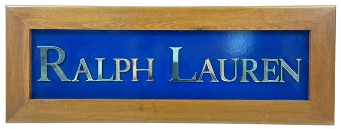 Ralph Lauren Retail Store Display Sign w/ Frame