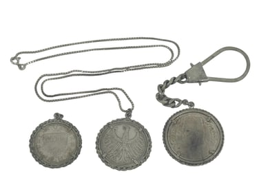 Mixed World Silver Coin Jewelry Pendants 3pc LOT