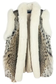 Zandra Rhodes London New York Designer Fur Vest
