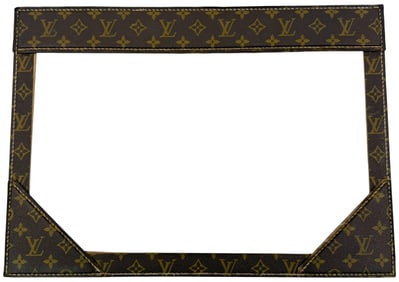 Designer Inspired Tan LV Monogram Desk Pad Mat